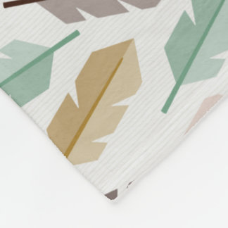 Couverture Polaire Mid-Century Modern Retro Feathers Fleece Blanket