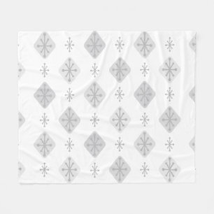 Couverture Polaire Midcentury Starburst Diamonds Light Gray
