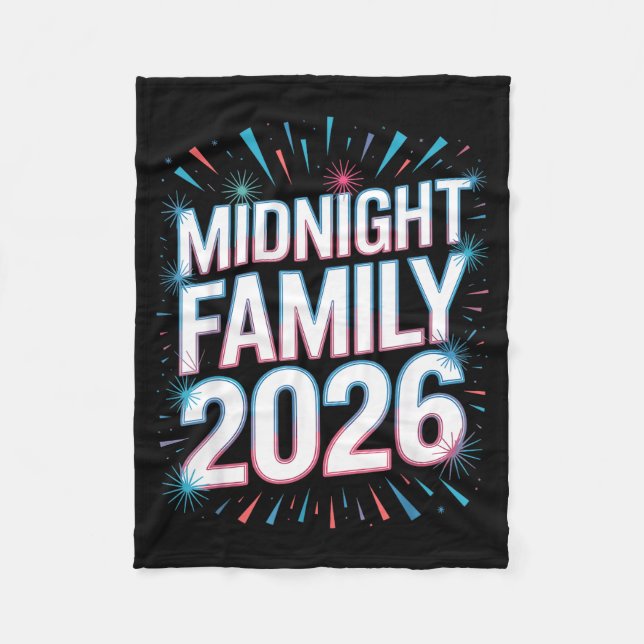 Couverture Polaire Midnight Family 2026 Fireworks Countdown Unity Spa (Devant)
