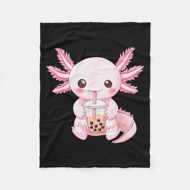 Couverture Polaire Mignon Anime Axolotl Boba  (Devant)