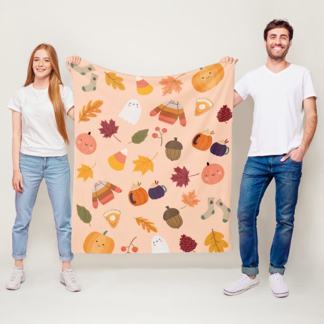 Couverture Polaire Mignon Automne (En situation)