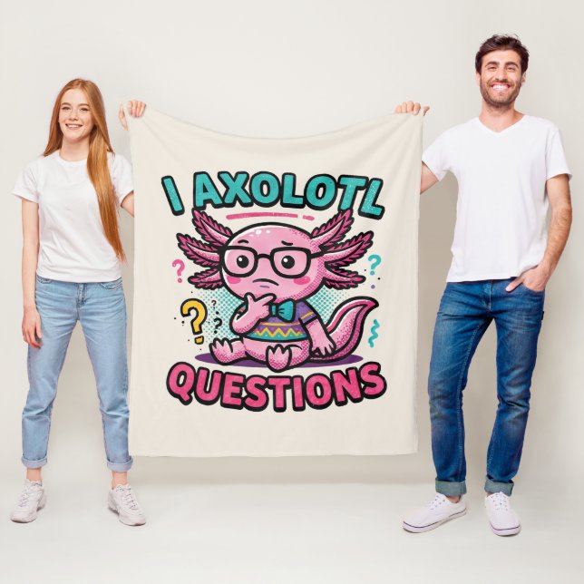 Couverture Polaire Mignon Axolotl Nerd I Axolotl Questions Marques de (En situation)