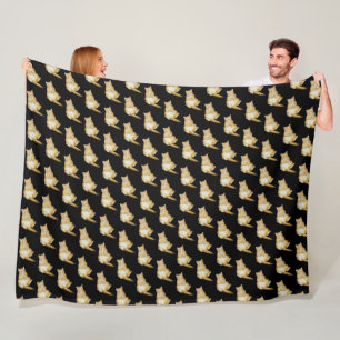 Couverture Polaire mignon chaton dormant au gingembre