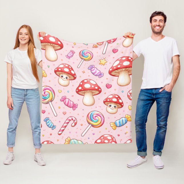 Couverture Polaire Mignon Graphique Kawaii (En situation)