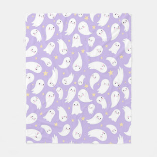 Couverture Polaire Mignon motif sans couture de fantôme Kawaii sur la