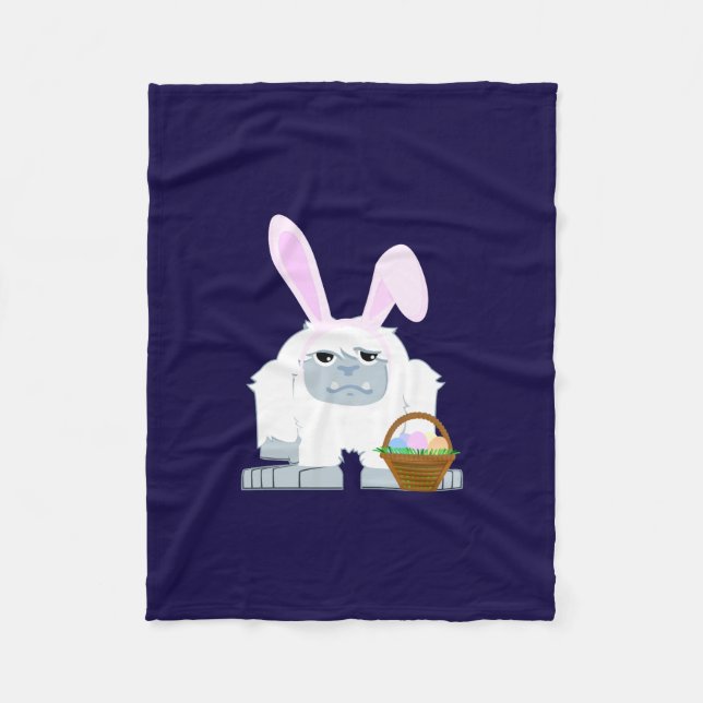 Couverture Polaire mignon Pâques Yeti (Devant)