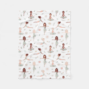 Couverture Polaire Mignonne Girls Zen Yoga Méditation Spirituelle Nam