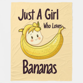 Couverture Polaire Mignonne Juste Une Fille Qui Aime Les Bananes Amat