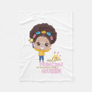 Couverture Polaire Mignonnes Filles Melanin Princesse Entraînement Po
