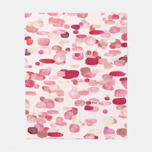 Couverture Polaire Mignonnes Zones Rouges Roses Simples
