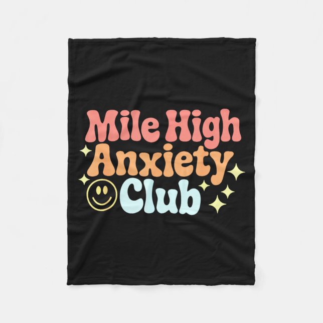 Couverture Polaire Mile High Anxiety Club Funny Design  (Devant)