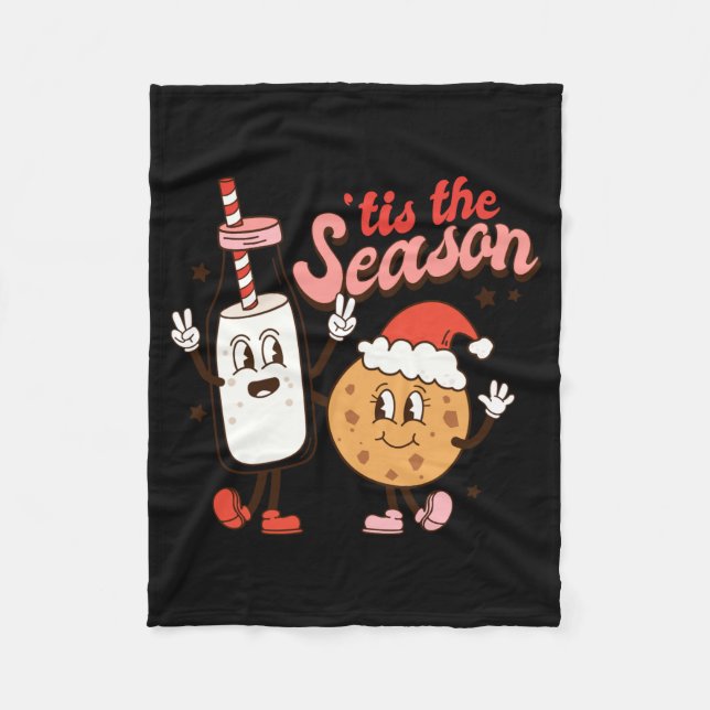 Couverture Polaire Milk And Cookies Tis The Season Holiday  (Devant)