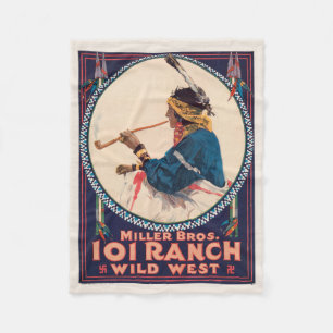 Couverture Polaire Miller Bros 101 Ranch, Poster du Wild West Circus