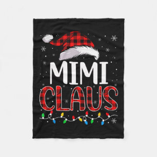 Couverture Polaire Mimi Claus Feux de Noël Matching Famille Noël P