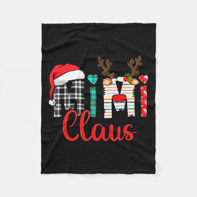 Couverture Polaire Mimi Claus Reindeer Christmas  (Devant)