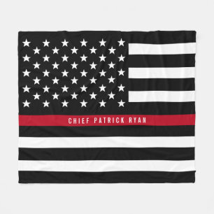 Couverture Polaire Mince Red Line Firefighter Indicateur Monogramme M