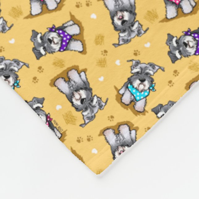 Couverture Polaire Mini Schnauzer Sunshine KiniArt (Coin)