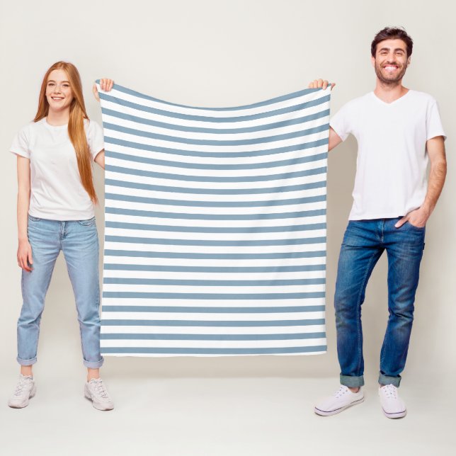 Couverture Polaire Minimal Blue Stripes Modern Pattern Design (En situation)