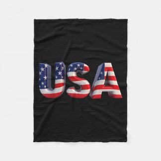 Couverture Polaire Minimal Drapeau Américain Usa Patriotique