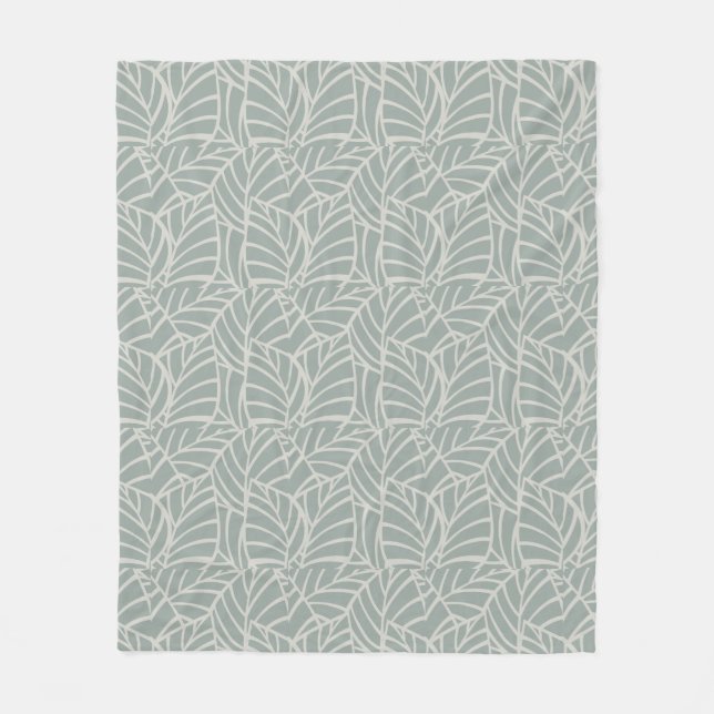 Couverture Polaire Minimalist Botanical Veins Fleece Blanket (Devant)