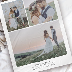 Couverture Polaire Minimaliste 3 photos Mariage garde-photos