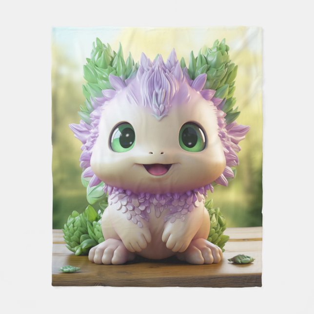 Couverture Polaire Minty, le charmant Axolotl (Devant)