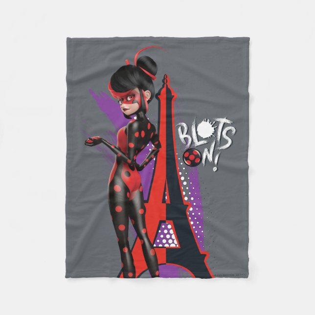 Couverture Polaire Miraculeux Shadybug Re-verse Blots On! (Devant)