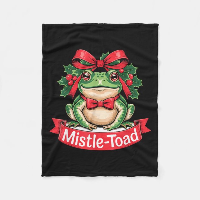 Couverture Polaire Mistle-toad Funny Christmas Toad Pun  (Devant)