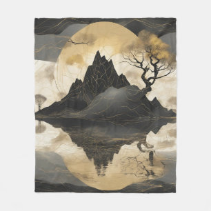 Couverture Polaire Misty Mountain Black & Gold