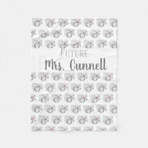 Couverture Polaire Mme engagée Future Bride Ring