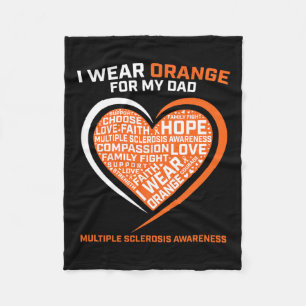 Couverture Polaire Mme Je Porte Orange Pour Mon Père Sclérose Multipl