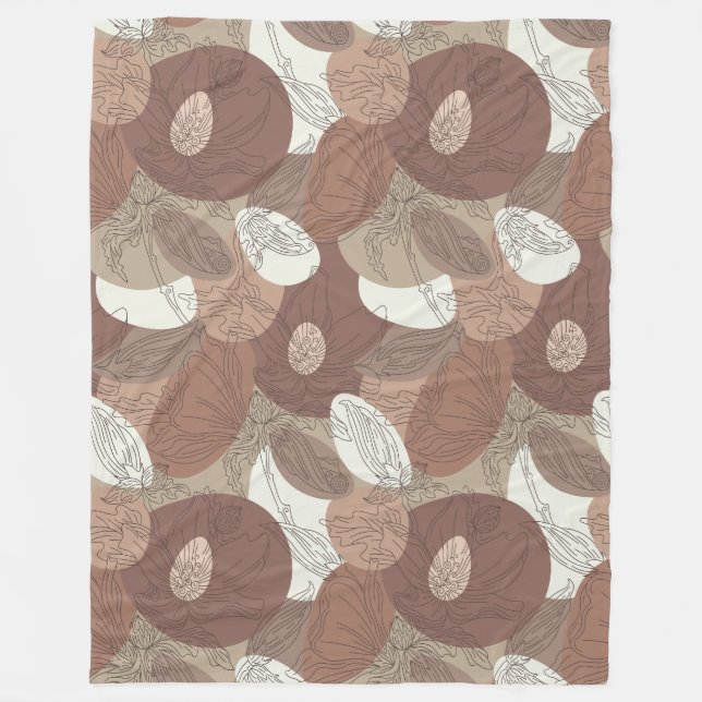 Couverture Polaire Mocha Hibiscus Harmonie Botanique Grande (Devant)