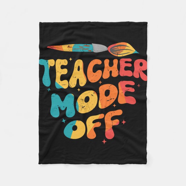 Couverture Polaire Mode Enseignant Dernier Jour De L'école Professeur (Devant)