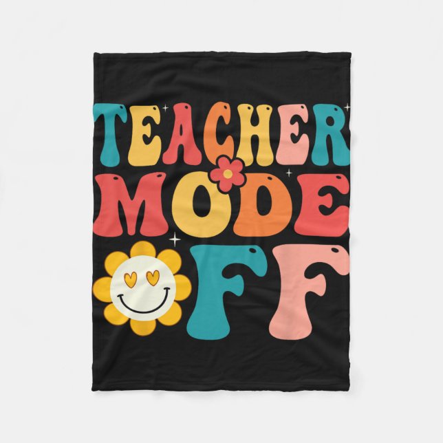 Couverture Polaire Mode enseignant désactivé dernier jour d'école Vac (Devant)