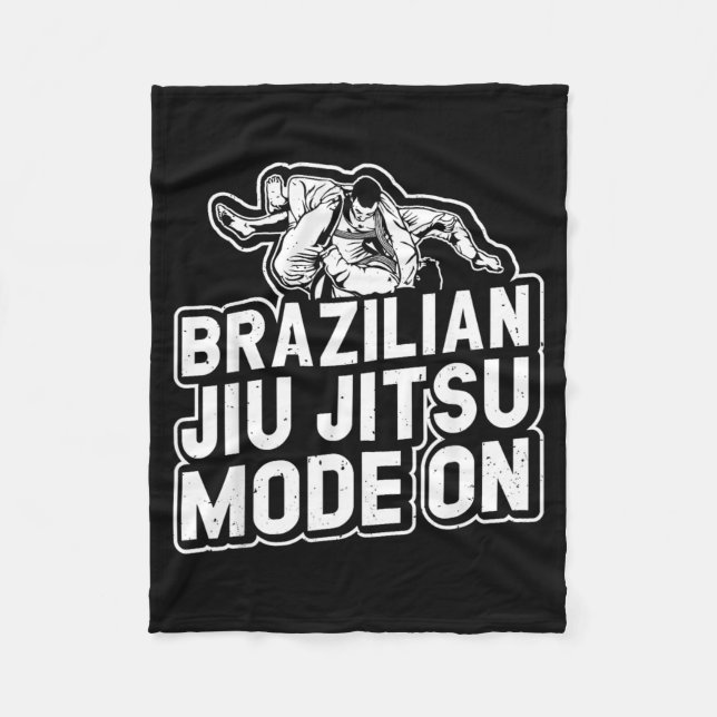 Couverture Polaire Mode Jiu Jitsu Brésilien Activé - Drôle de Jiu Jit (Devant)