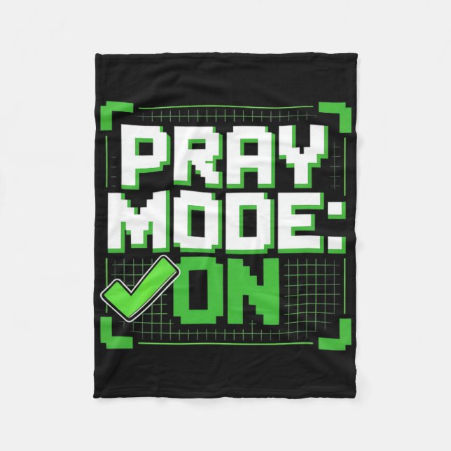 Couverture Polaire Mode Prière Activé Graphique de joueur chrétien  (Devant)