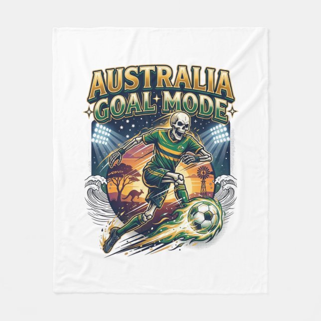 Couverture Polaire Mode squelette de l'Australie frappeur de nations  (Devant)