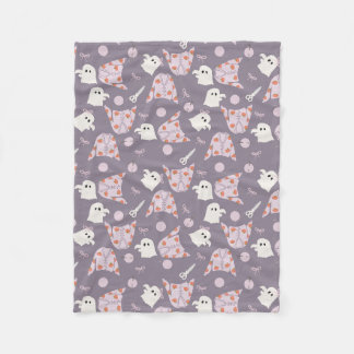 Couverture Polaire Modèle de cardigan fantôme violet mignon couvertur