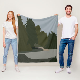 Couverture Polaire Modèle de forêt de nature d'arbres