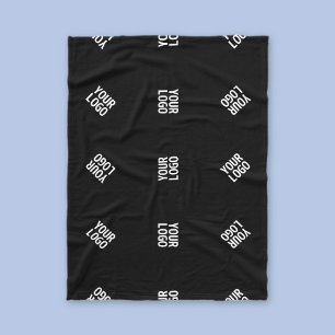Couverture Polaire Modèle de Motif Logo moderne unique Black