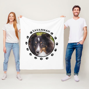 Couverture Polaire Modèle de photo d'animal de compagnie personnalisé