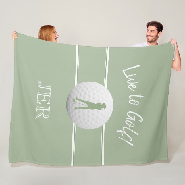 Couverture Polaire Modèle de sport pour dames golfeuses Vert sauge pe (En situation)
