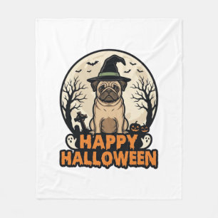 Couverture Polaire Modèle de T-shirt Chapeau de Sorcière Halloween Jo