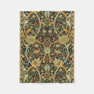 Couverture Polaire Modèle de tapisserie forestière de William Morris 