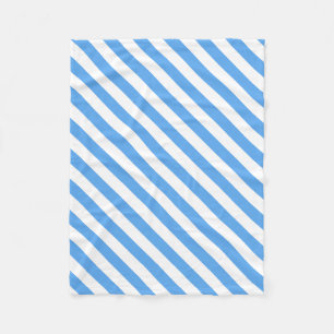 Couverture Polaire Modèle élégant à rayures blanches bleues moder