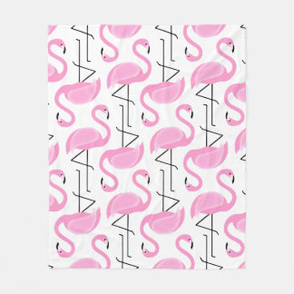 Couverture Polaire Modèle Flamingo rose moderne simple