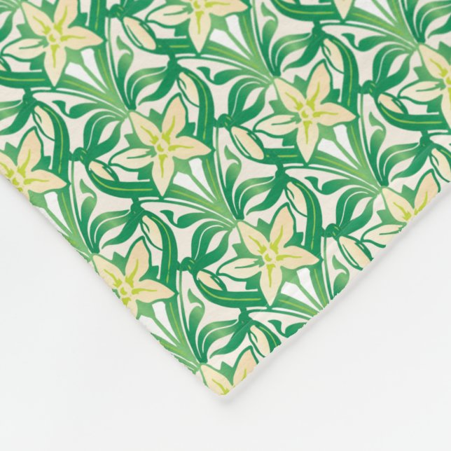 Couverture Polaire Modèle floral Art Nouveau vintage (Coin)