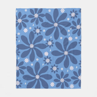 Couverture Polaire Modèle Floral Bleu - Accès Élégant