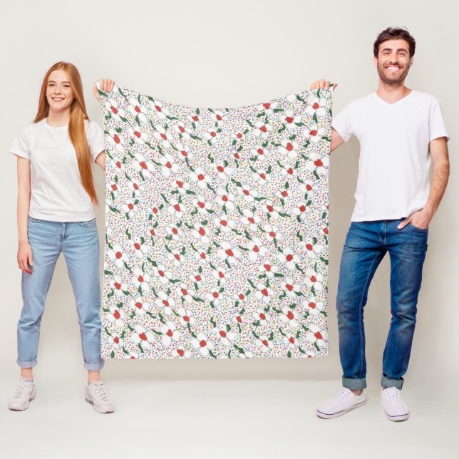 Couverture Polaire Modèle floral classique (En situation)