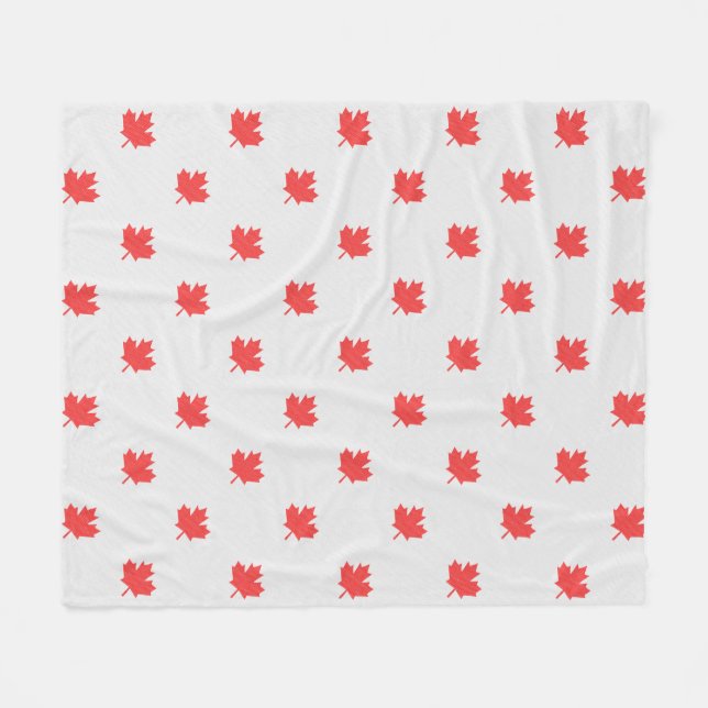 Couverture Polaire Modèle Knit Maple Leaf Tricot Motif (Devant (Horizontal))